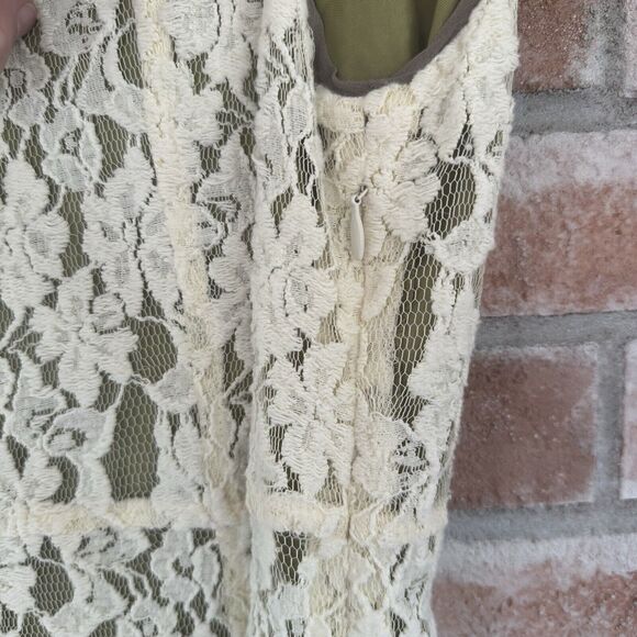 Sundance Orly Dress Silk Lace Green Size 12 - Picture 5 of 8